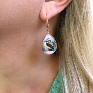 Glass Kookaburra Earrings