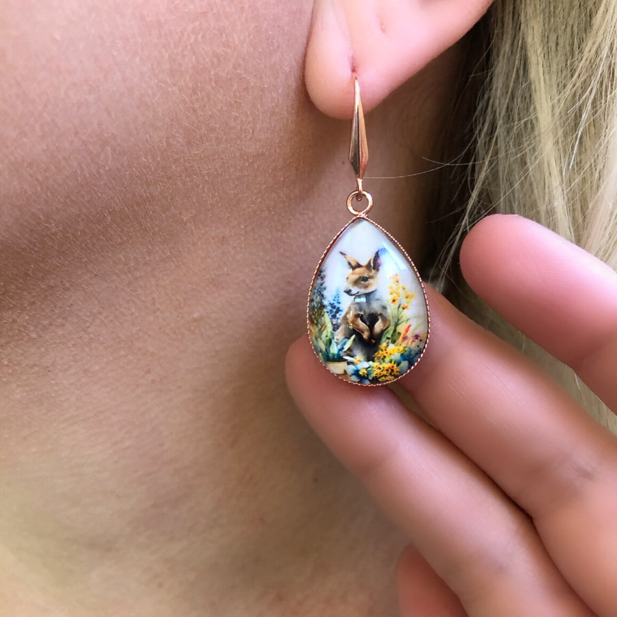 Glass Wallaby Earrings