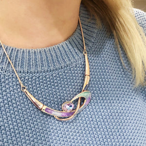 Rose Gold Enamel Necklace