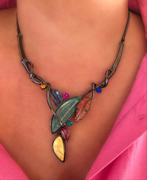 Multicolour Leaf Necklace