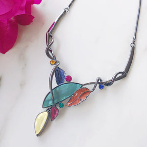 Multicolour Leaf Necklace