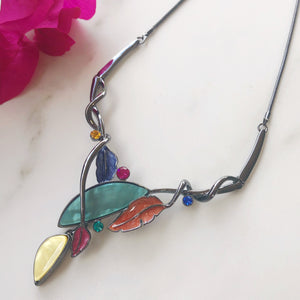 Multicolour Leaf Necklace