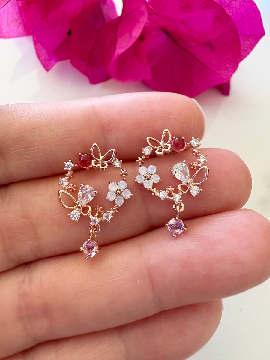Tiny Butterfly Drop Earrings – Love Bird Fashion Accessories