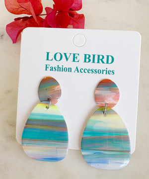 Multi Resin Drop Earrings