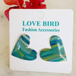 Load image into Gallery viewer, Green Heart Resin Studs
