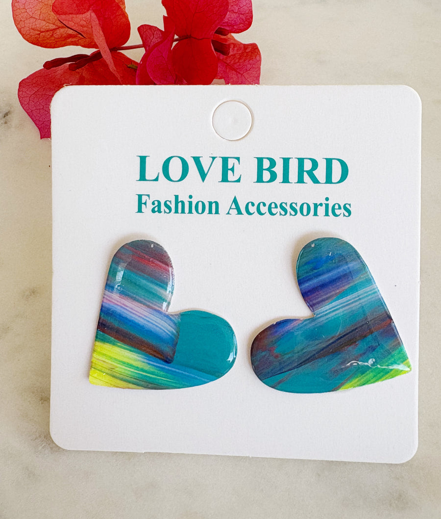 Multi Heart Resin Studs