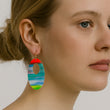 Load image into Gallery viewer, Multi Oval Resin Earrings
