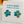 Load image into Gallery viewer, Blue Resin Flower Studs
