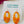 Load image into Gallery viewer, Orange Oval Resin Earrings
