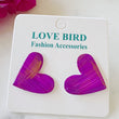 Load image into Gallery viewer, Purple Heart Resin Studs

