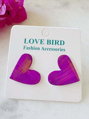 Purple Heart Resin Studs
