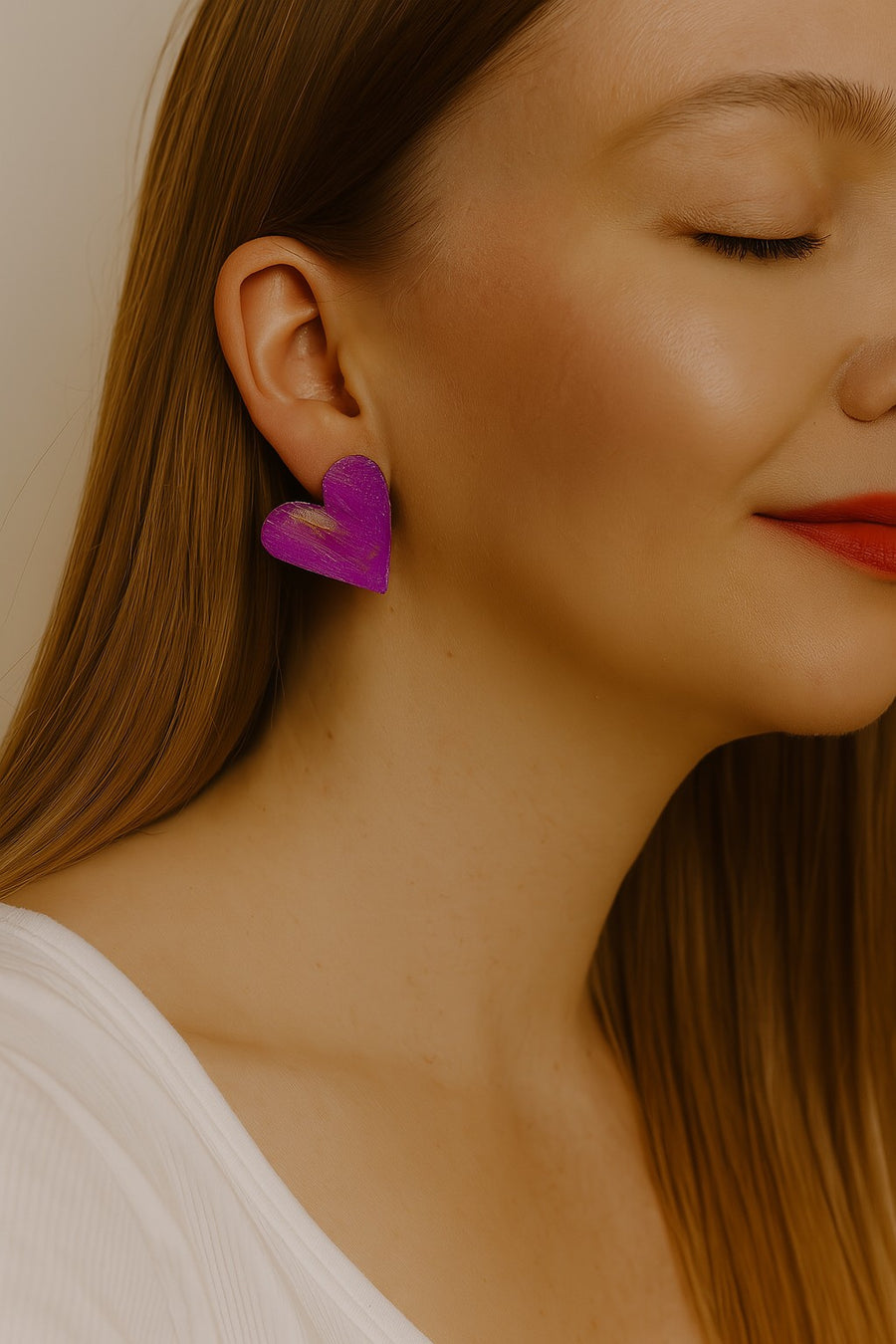 Purple Heart Resin Studs
