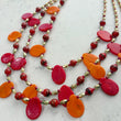 Load image into Gallery viewer, Orange Glass Bead Necklace
