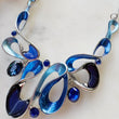 Load image into Gallery viewer, Blue Resin Enamel Necklace
