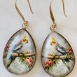Load image into Gallery viewer, Cockatiel Glass Drop Earrings

