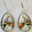 Load image into Gallery viewer, Cockatiel Glass Drop Earrings
