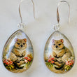 Load image into Gallery viewer, Quokka Glass Drop Earrings
