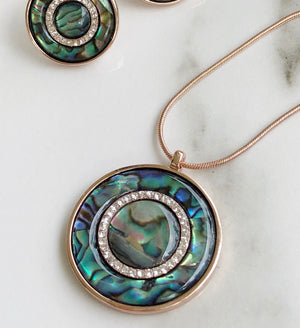 Rose Gold Paua Shell Necklace
