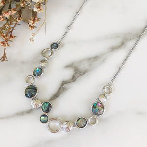 Silver Paua Shell Necklace