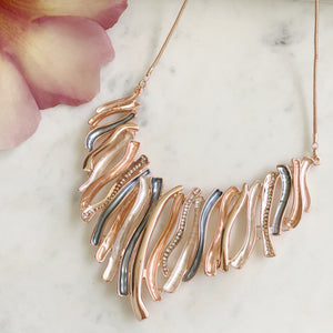 Rose Gold & Grey Necklace