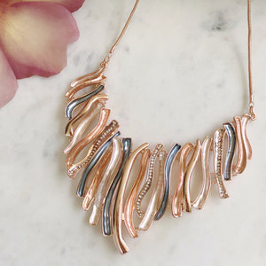 Rose Gold & Grey Necklace