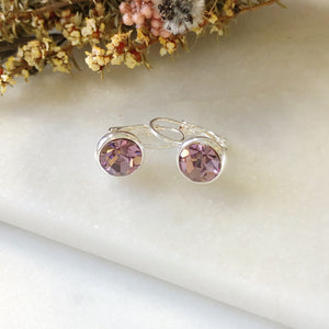 Light Amethyst Silver Earrings