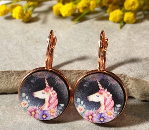 Unicorn Wood Earrings