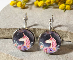 Unicorn Wood Earrings