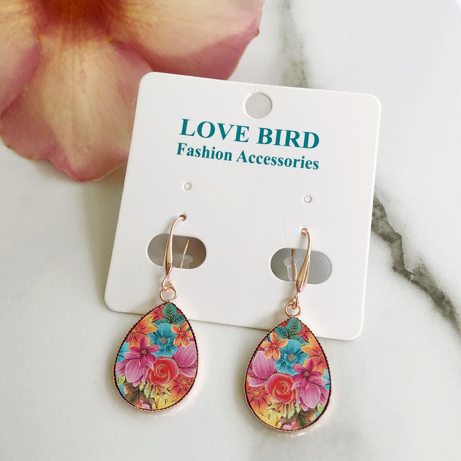 Autumn Flower Earrings, wooden earrings, wholesale earrings, wood earrings, brisbane earrings, wholesale earrings
