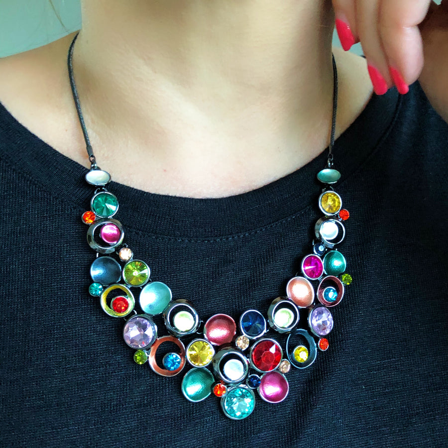 Multicolour Crystal Necklace