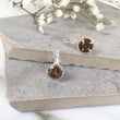 Load image into Gallery viewer, Crystal Earrings - Silver/Topaz
