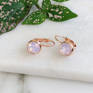 Crystal Earrings - Pink/Rose Gold