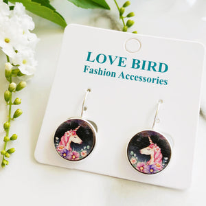 Unicorn Wood Earrings