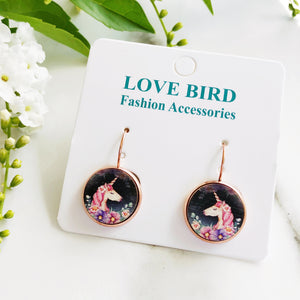 Unicorn Wood Earrings