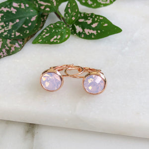 Crystal Earrings - Pink/Rose Gold