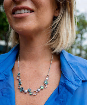 Silver Paua Shell Necklace