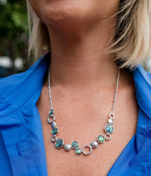 Silver Paua Shell Necklace