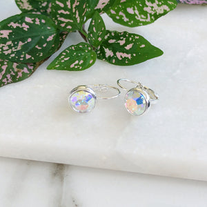 Crystal Earrings - Silver/Rainbow