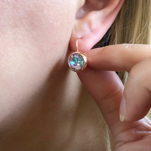 Purple & Blue Crystal Earrings